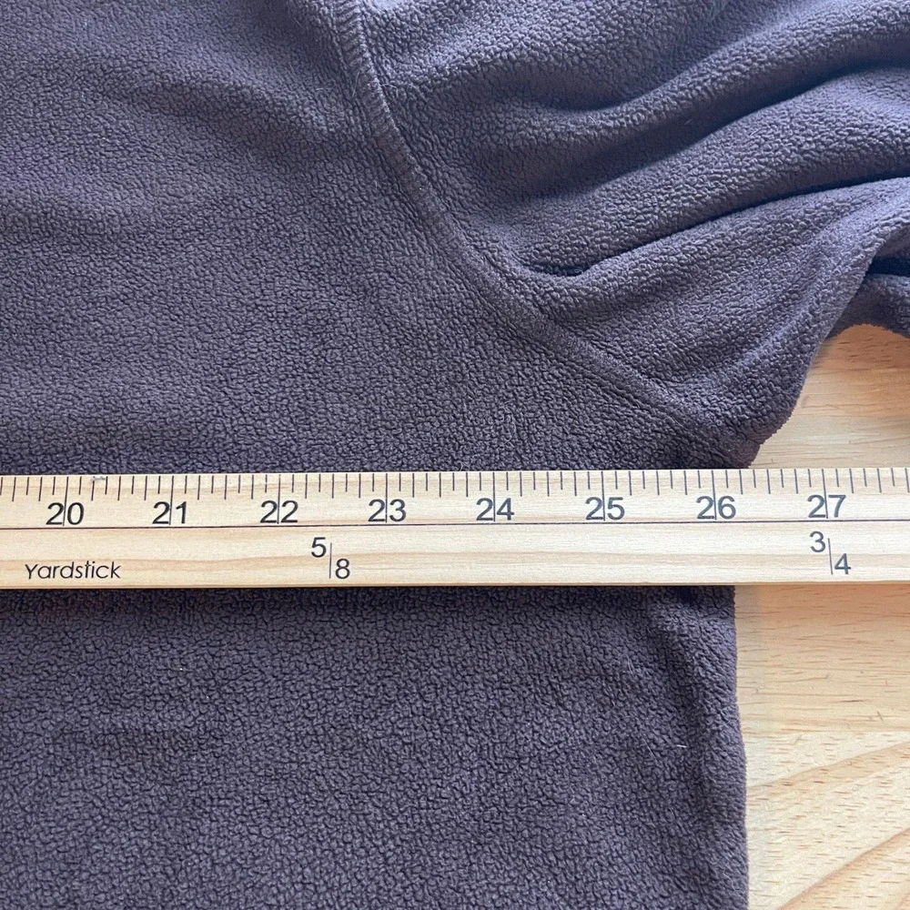 The North Face Polartec Fleece 1/4 Zip Pullover‎ Mens XL Mock Neck Brown Logo